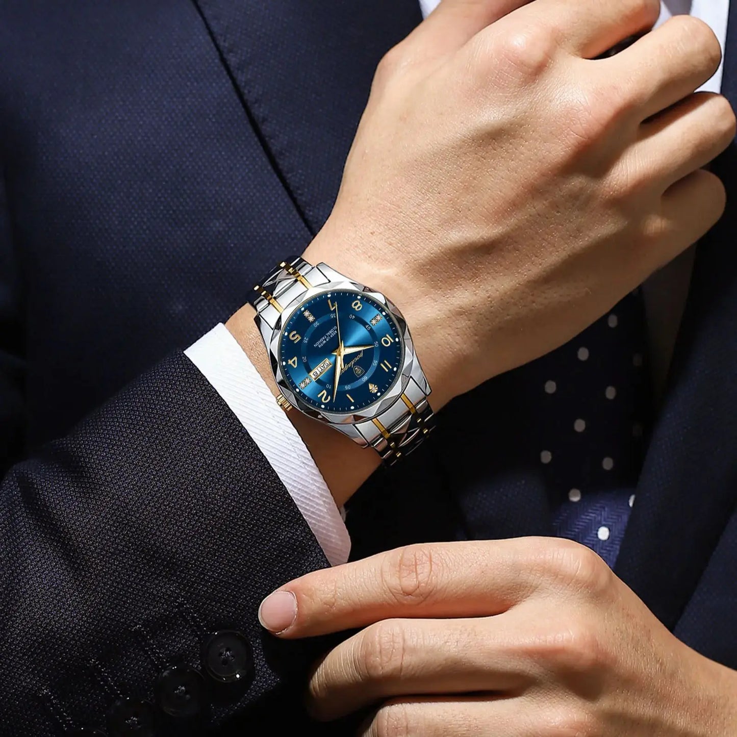 POEDAGAR Luxury Man Wristwatch Waterproof